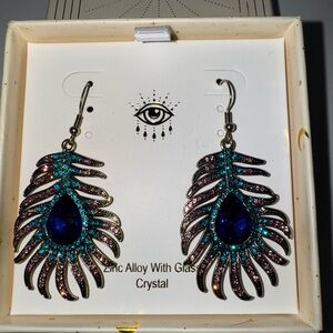 Golden Vintage Crystal Earrings